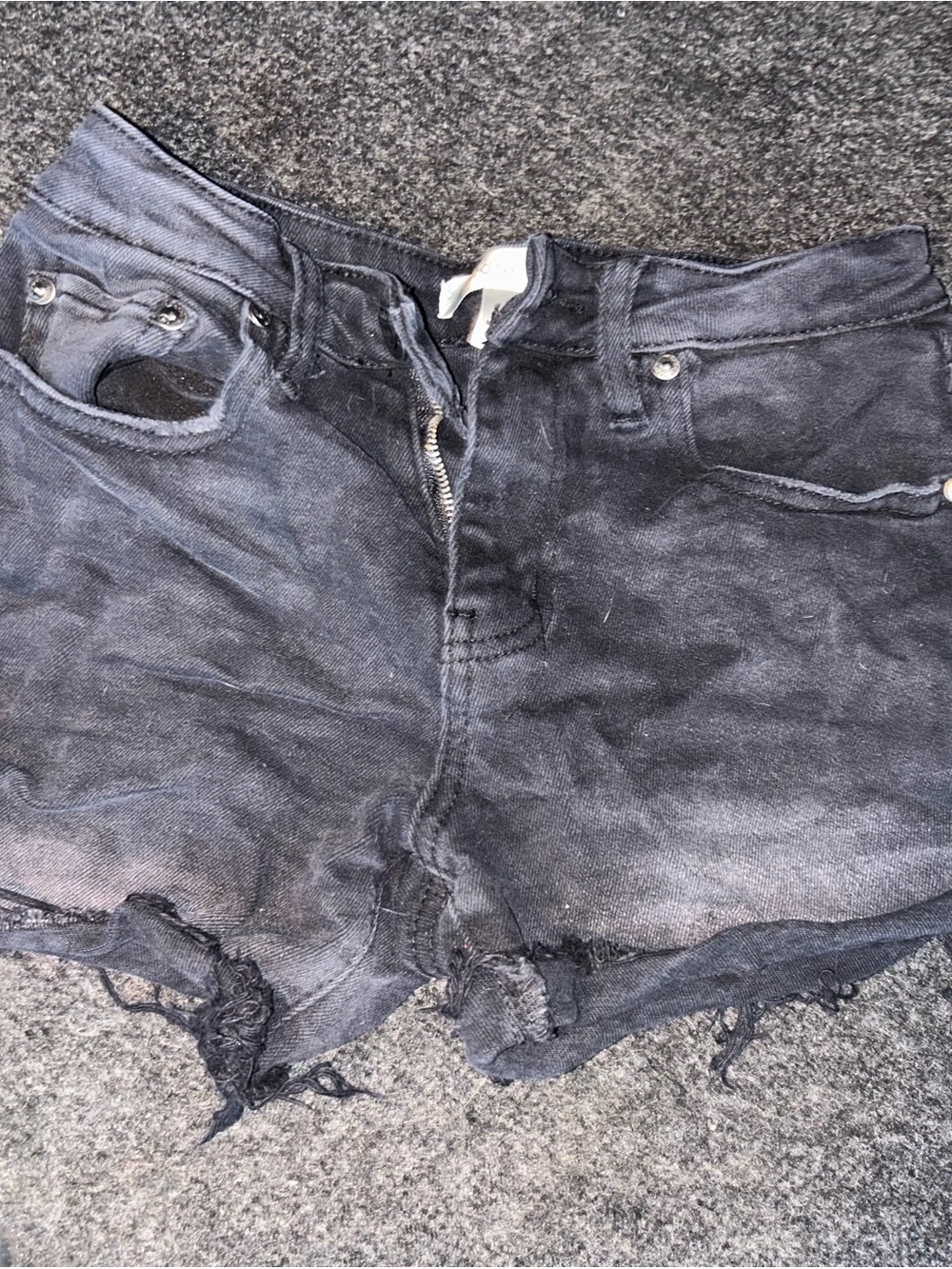 Madden Girl Black Distressed Mini Shorts
